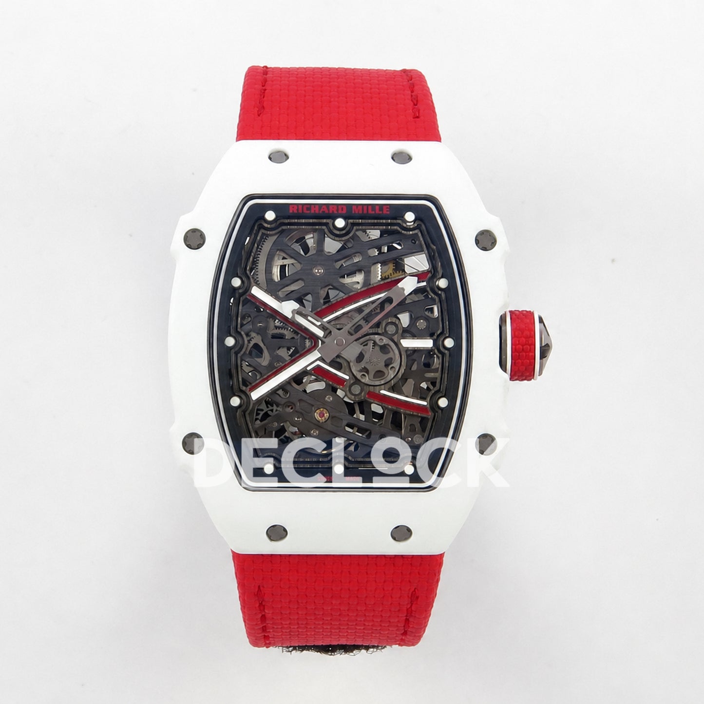 Richard Mille RM67-02 White NTPT Monaco Red/White Skeleton Dial CRMA7 Super Clone