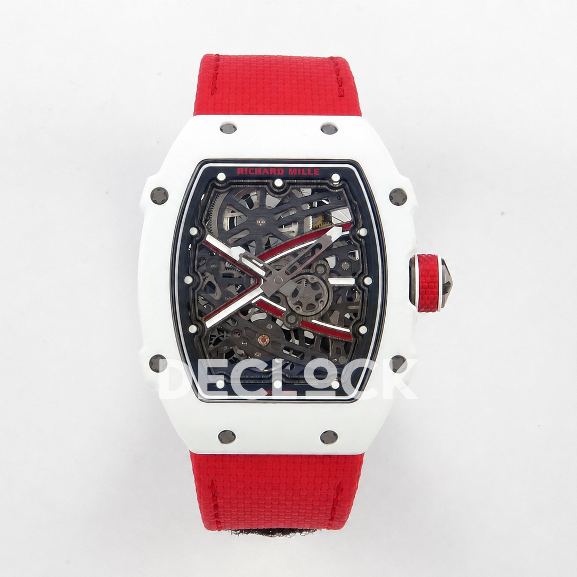 Richard Mille RM67-02 White NTPT Monaco Red/White Skeleton Dial CRMA7 Super Clone