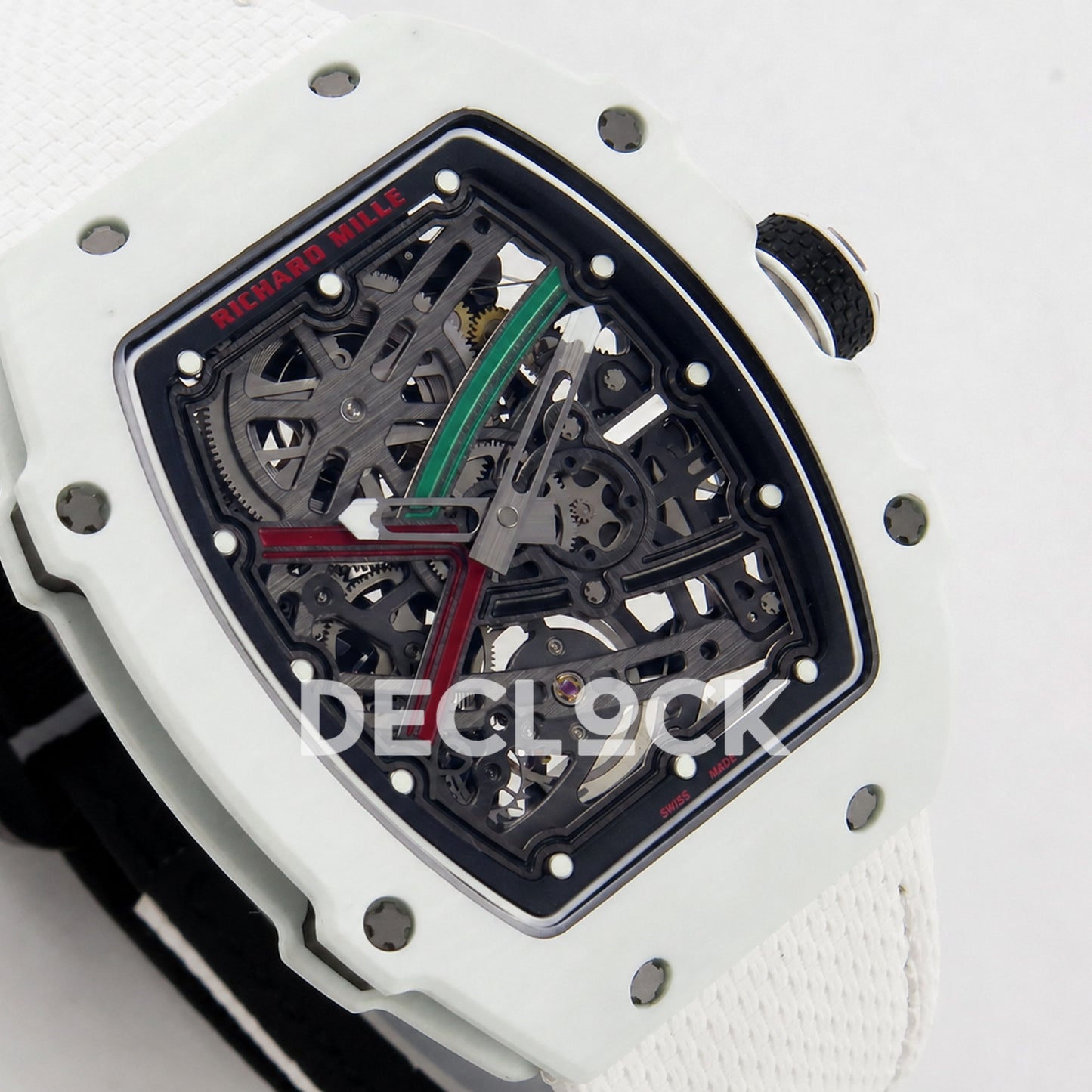 Richard Mille RM67-02 White NTPT UAE Green/Red/Black Skeleton Dial CRMA7 Super Clone