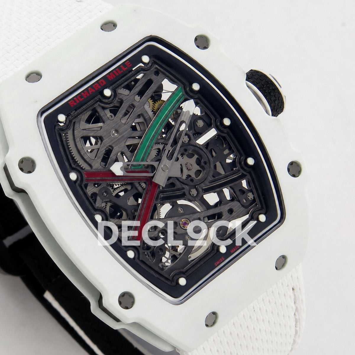 Richard Mille RM67-02 White NTPT UAE Green/Red/Black Skeleton Dial CRMA7 Super Clone