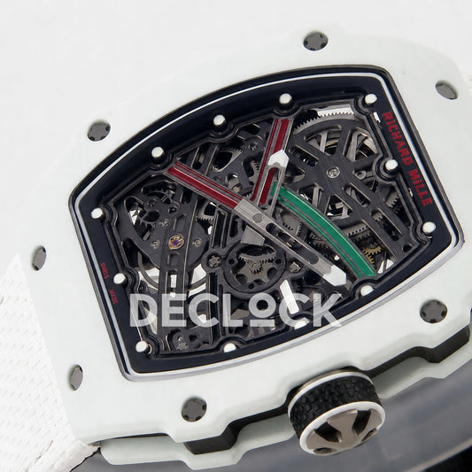Richard Mille RM67-02 White NTPT UAE Green/Red/Black Skeleton Dial CRMA7 Super Clone
