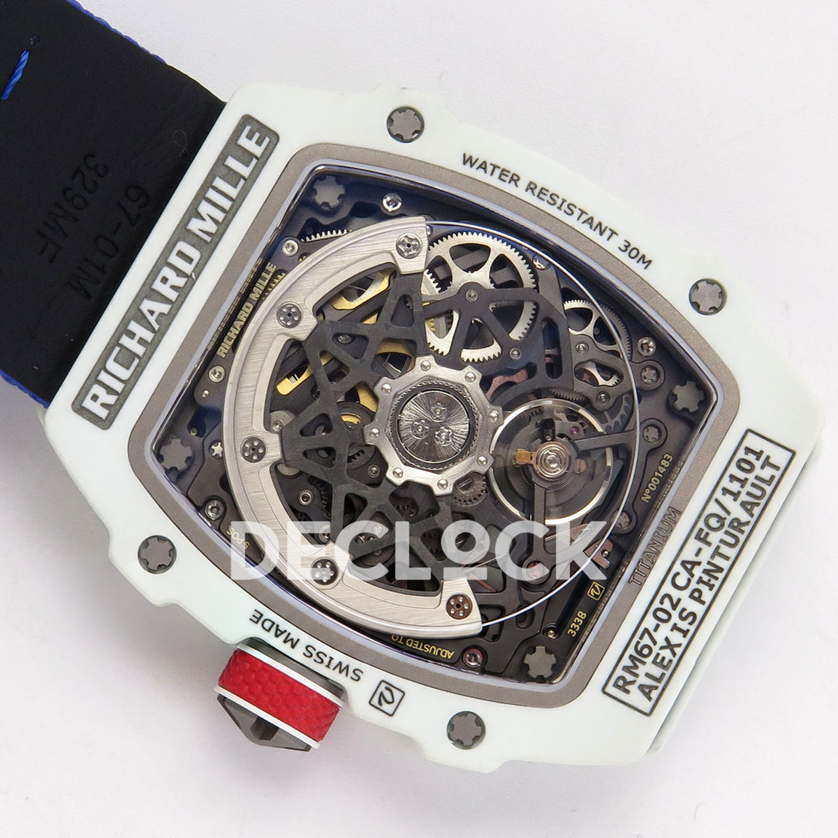 Richard Mille RM67-02 RICH White France Pro V2 replica - original automatic rotor and skeleton movement
