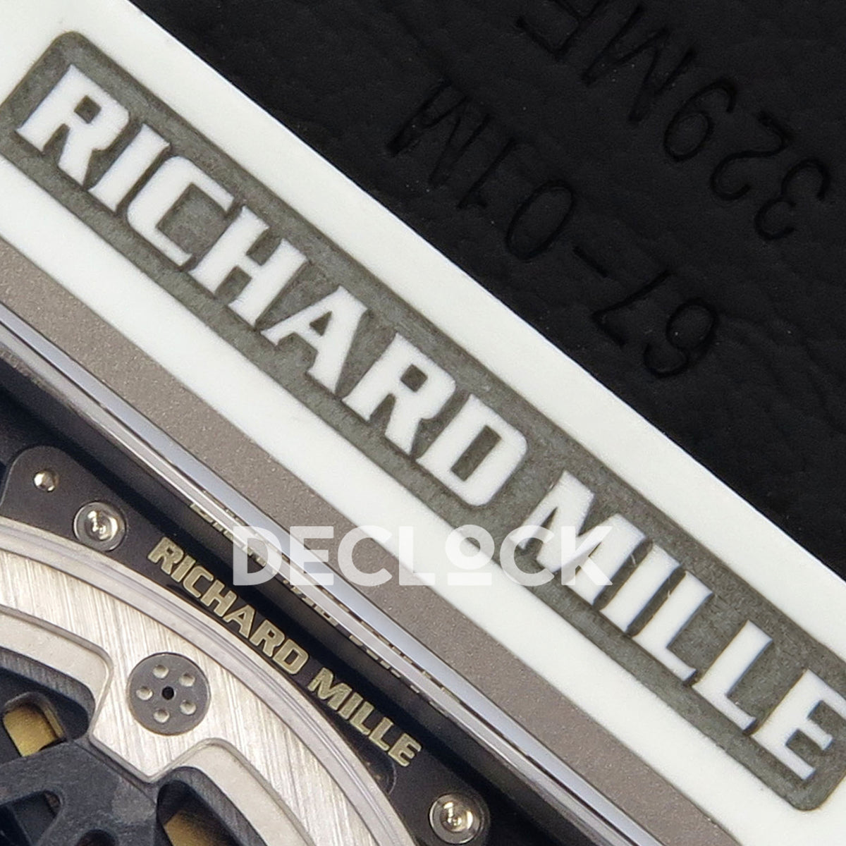 Richard Mille RM67-02 RICH White France Pro V2 replica - original Richard Mille caseback engraving