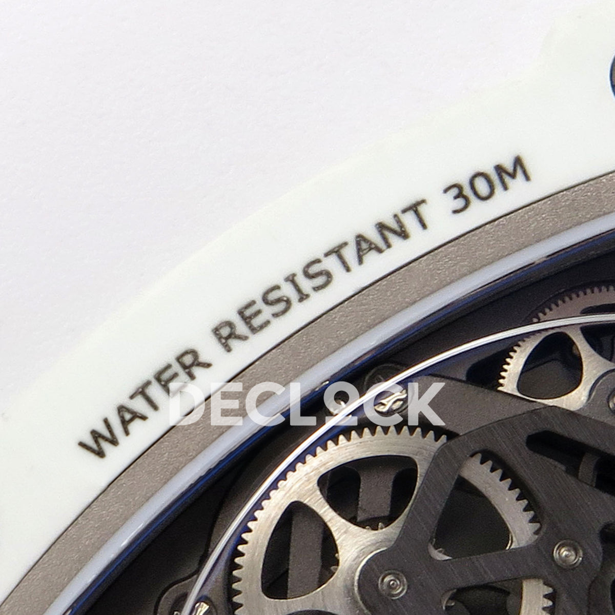 Richard Mille RM67-02 RICH White France Pro V2 replica - original Water Resistant 30M caseback marking