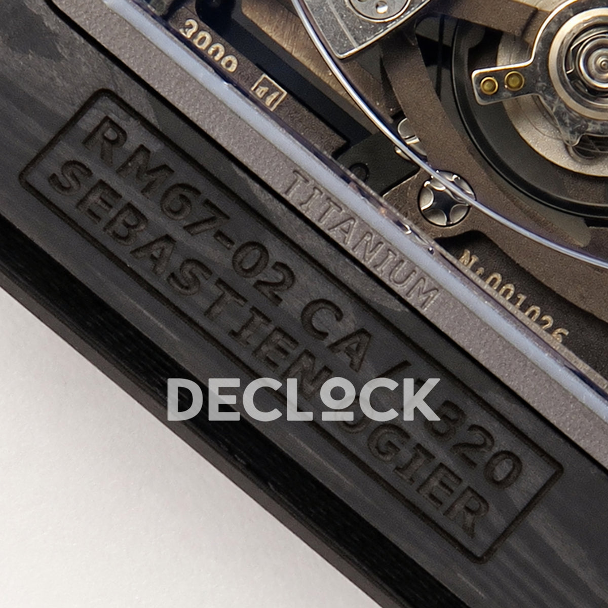 Richard Mille RM67-02 UMI V3 Black France — reference engraving