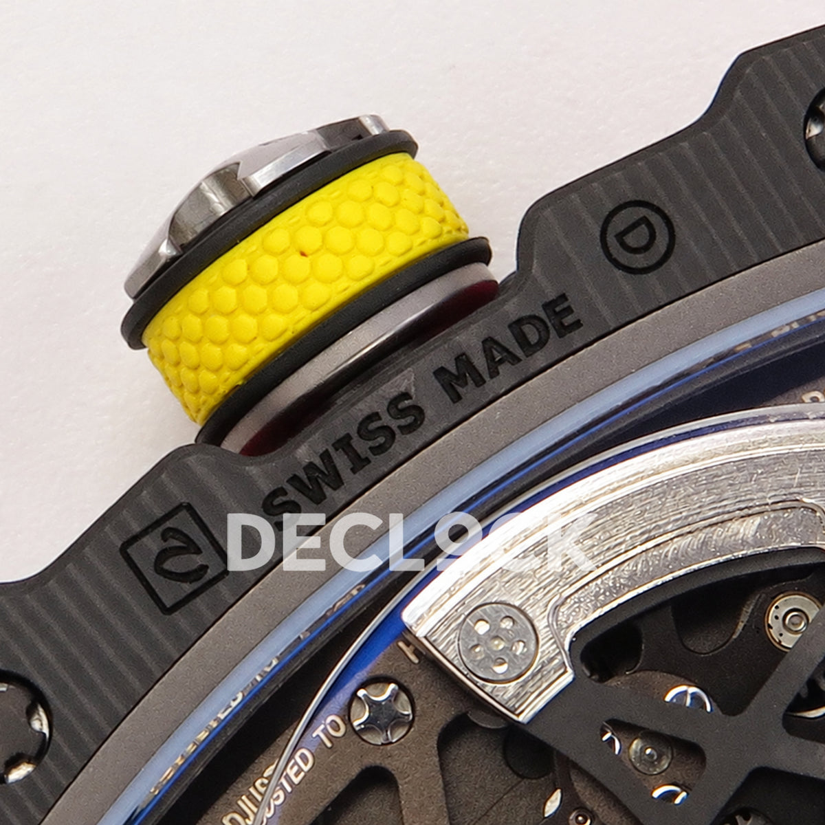 Richard Mille RM67-02 UMI V3 black NTPT Germany Miyota 9015 CRMA7 — crown and caseback detail