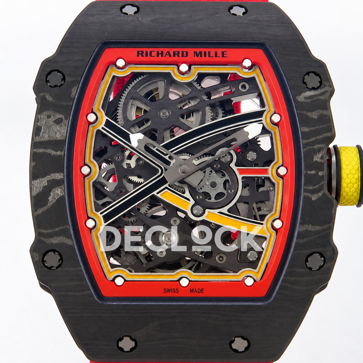Richard Mille RM67-02 UMI V3 black NTPT Germany Miyota 9015 CRMA7 — skeleton dial closeup