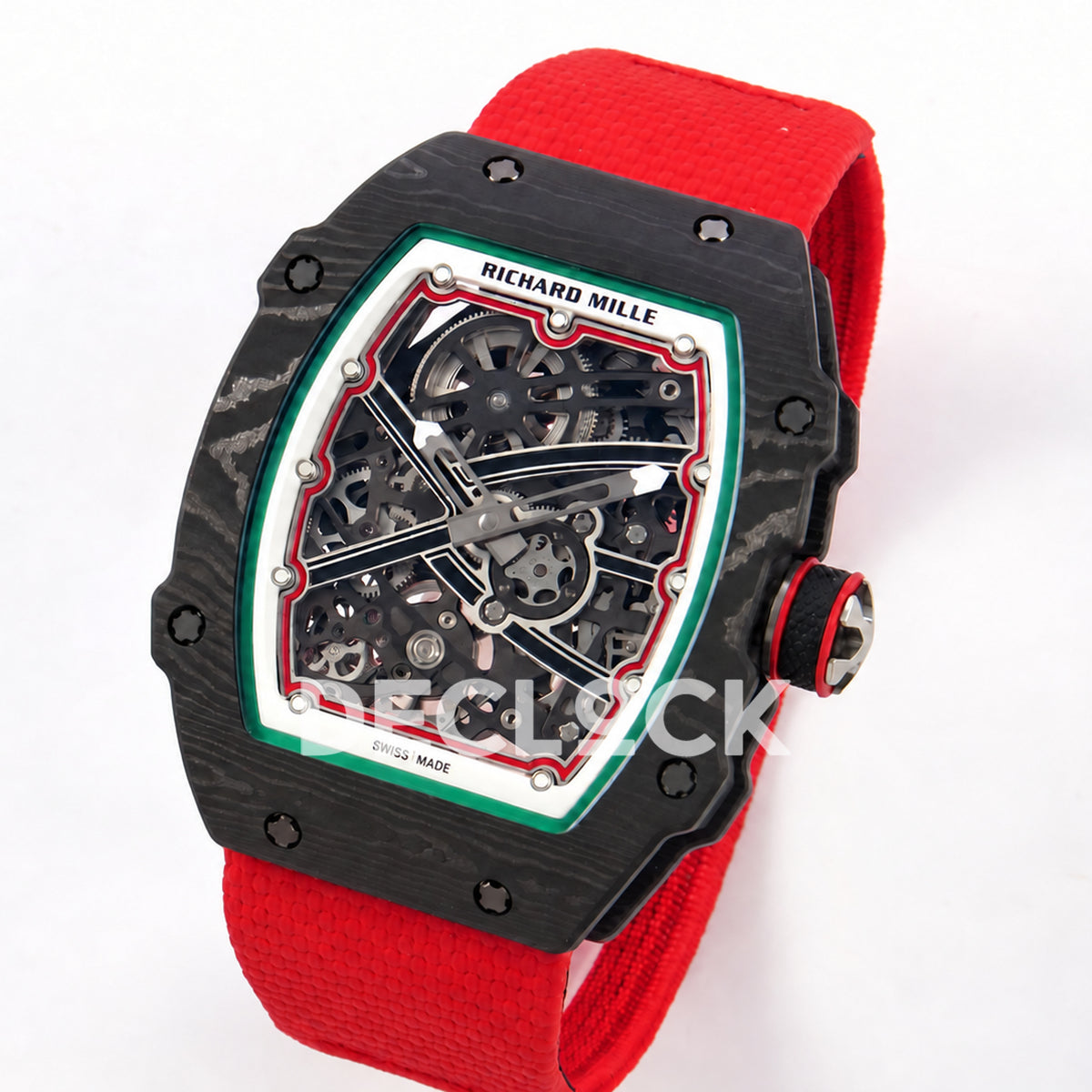 Richard Mille RM67-02 UMI V3 black NTPT Italy Miyota 9015 CRMA7 — angled dial view