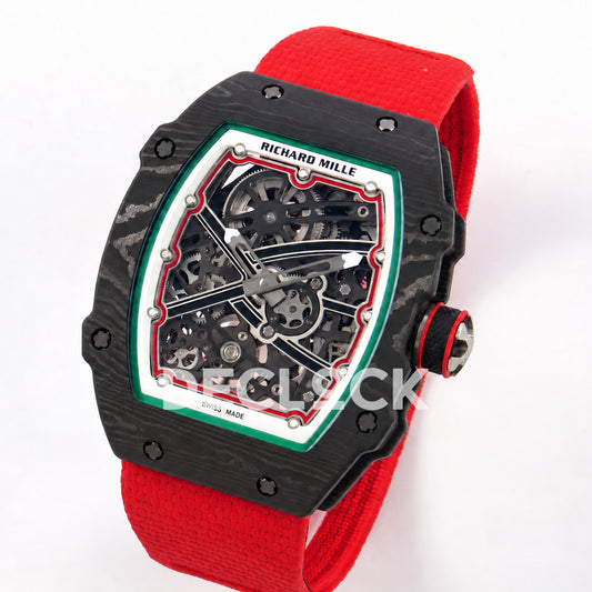 Richard Mille RM67-02 UMI V3 black NTPT Italy Miyota 9015 CRMA7 — angled dial view