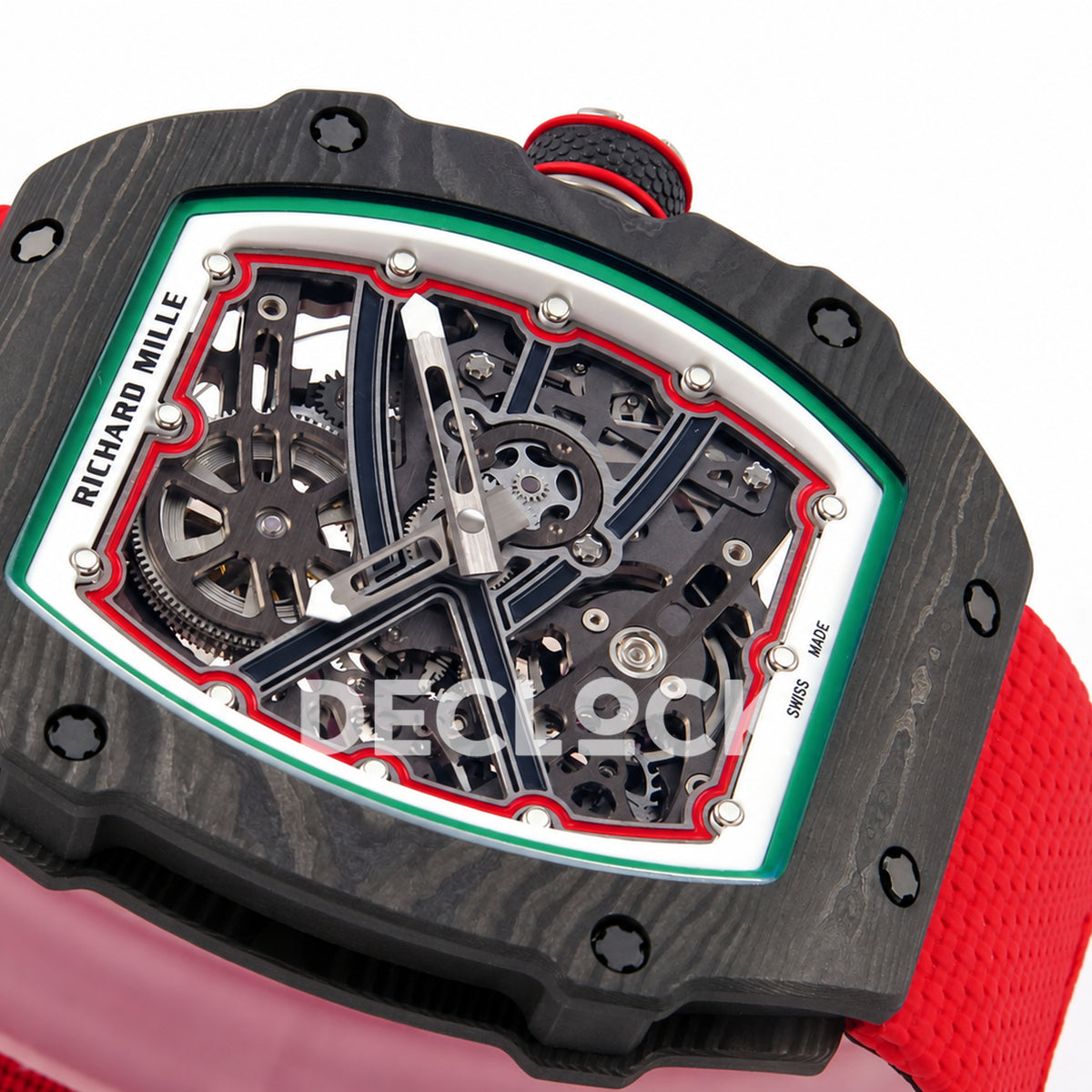 Richard Mille RM67-02 UMI V3 black NTPT Italy Miyota 9015 CRMA7 — angled skeleton detail