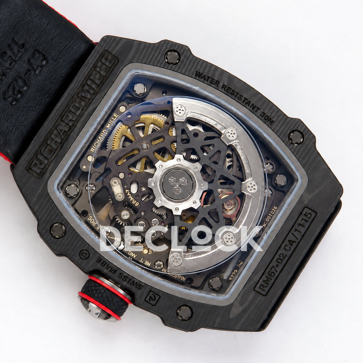 Richard Mille RM67-02 UMI V3 black NTPT Italy Miyota 9015 CRMA7 — caseback view