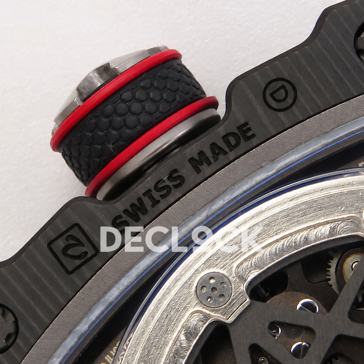 Richard Mille RM67-02 UMI V3 black NTPT Italy Miyota 9015 CRMA7 — crown and caseback detail