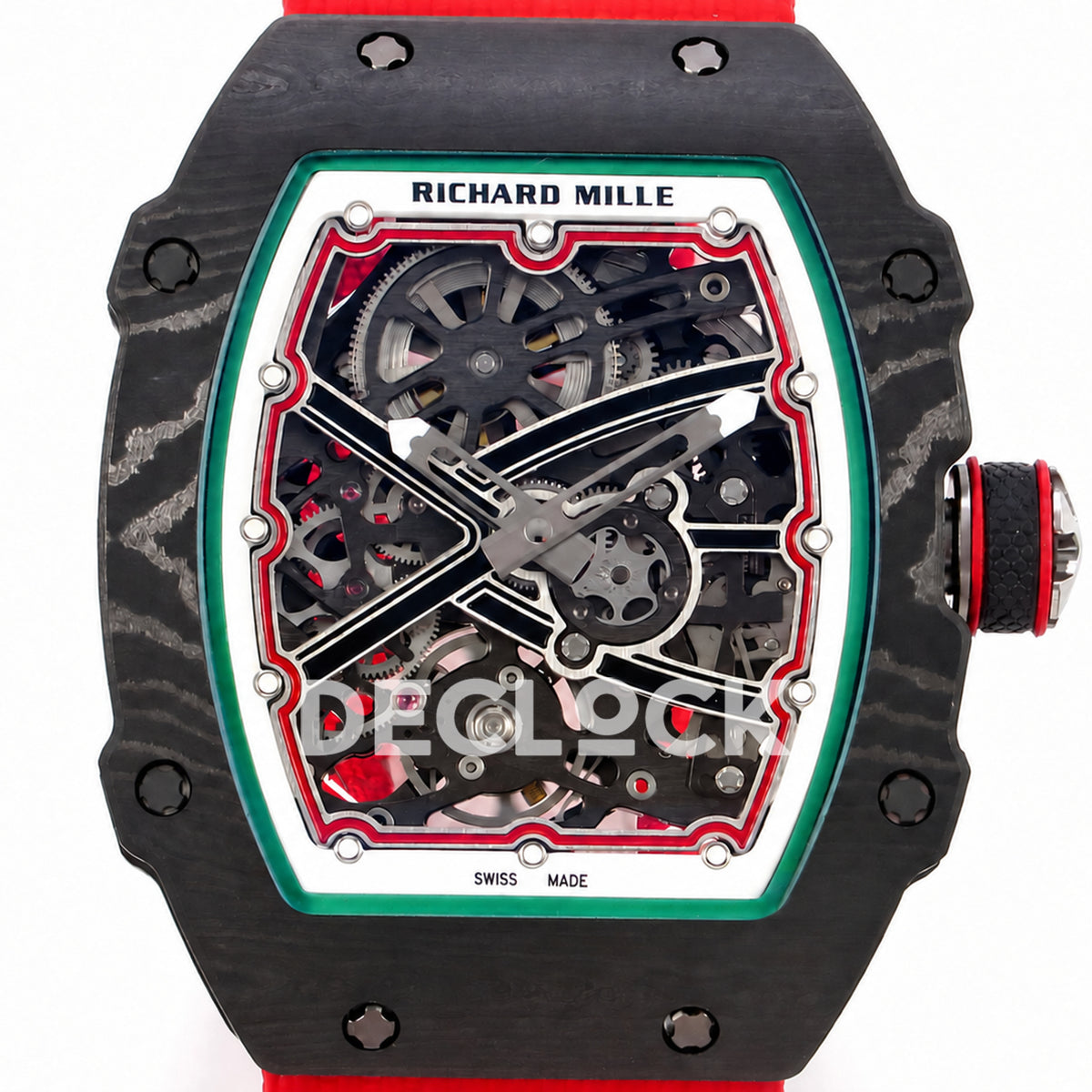 Richard Mille RM67-02 UMI V3 black NTPT Italy Miyota 9015 CRMA7 — front dial close up
