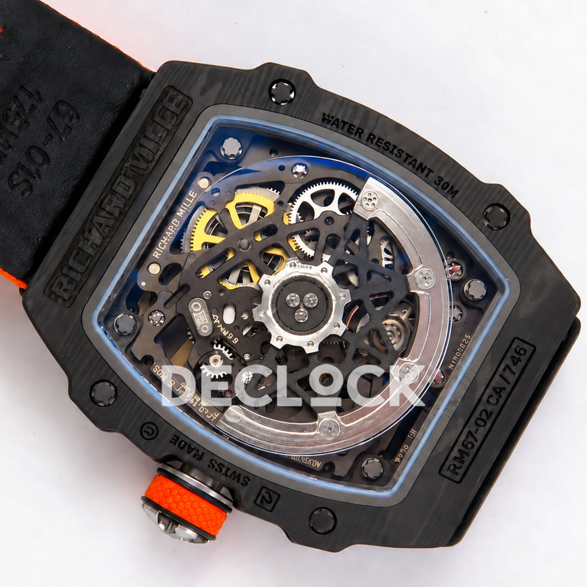 Richard Mille RM67-02 UMI V3 Black McLaren — caseback rotor view