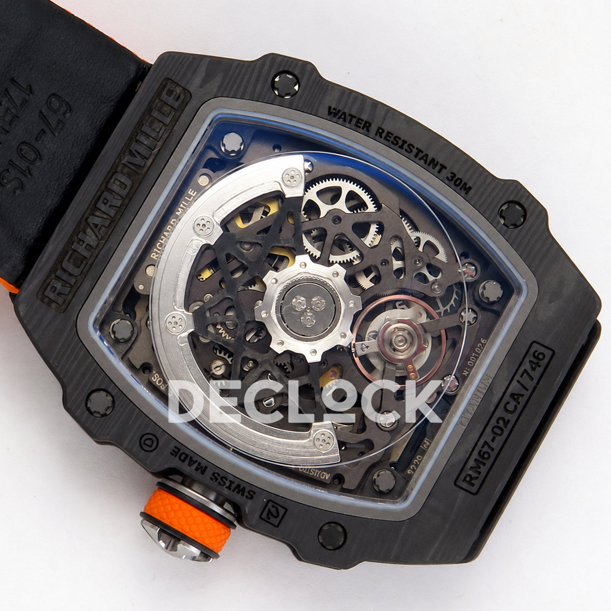 Richard Mille RM67-02 UMI V3 Black McLaren — caseback view
