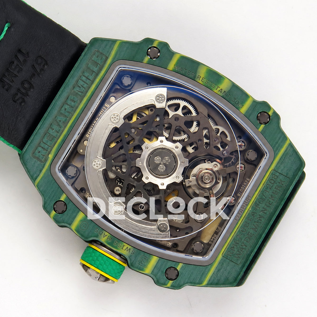 Richard Mille RM67-02 UMI V3 Green South Africa — caseback rotor view