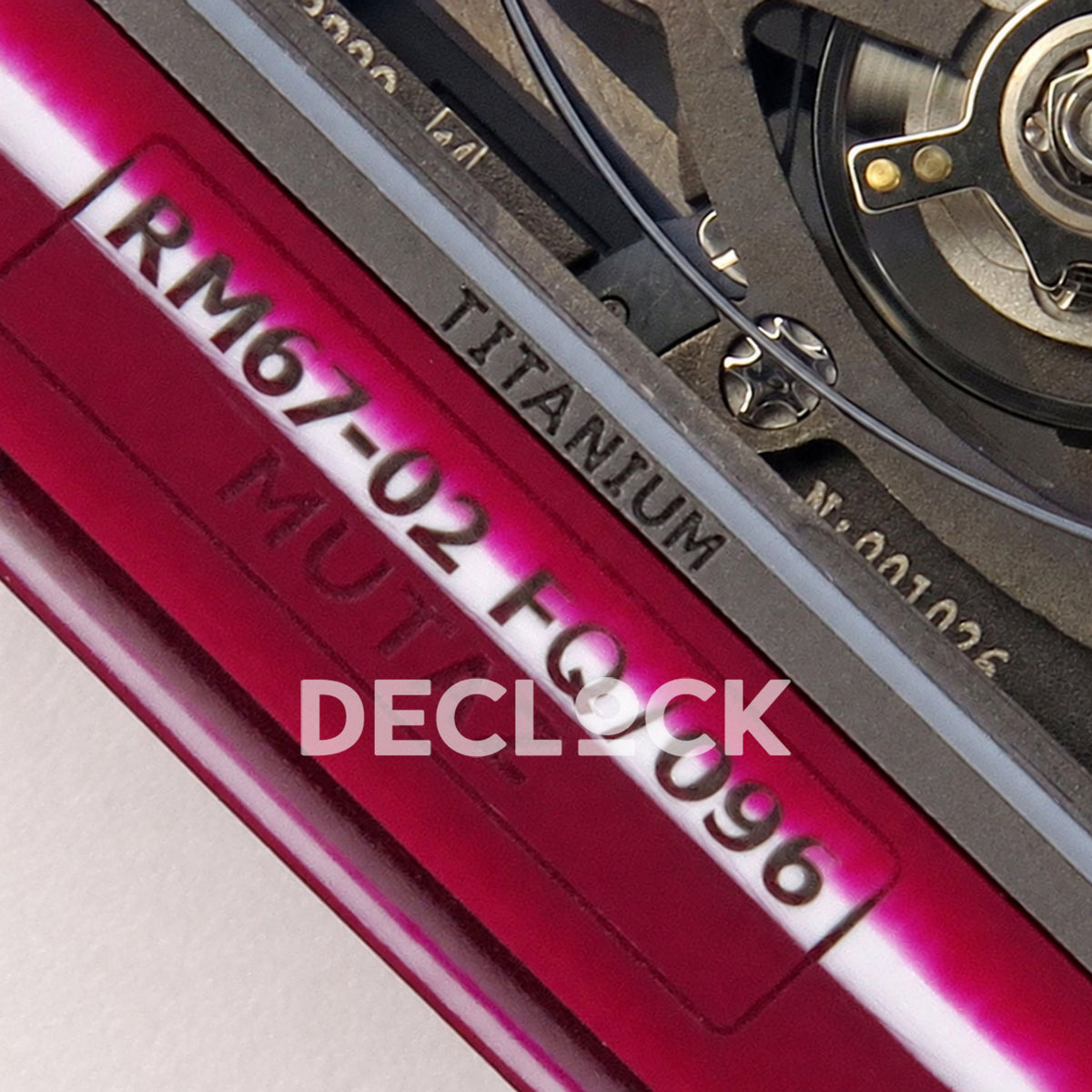 Richard Mille RM67-02 UMI V3 Purple Mutaz — reference engraving