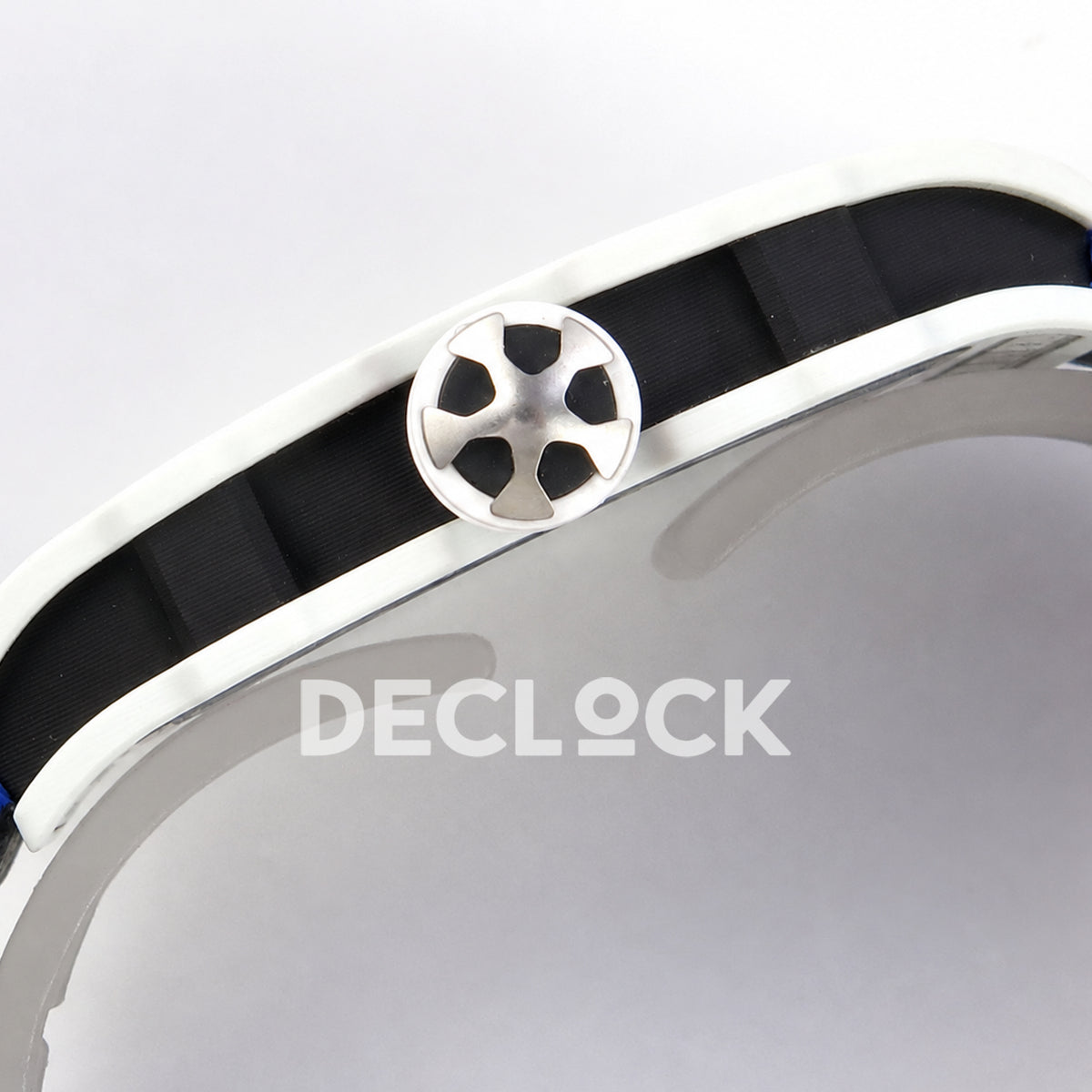 Richard Mille RM67-02 UMI V3 white NTPT France Miyota 9015 CRMA7 — crown side profile