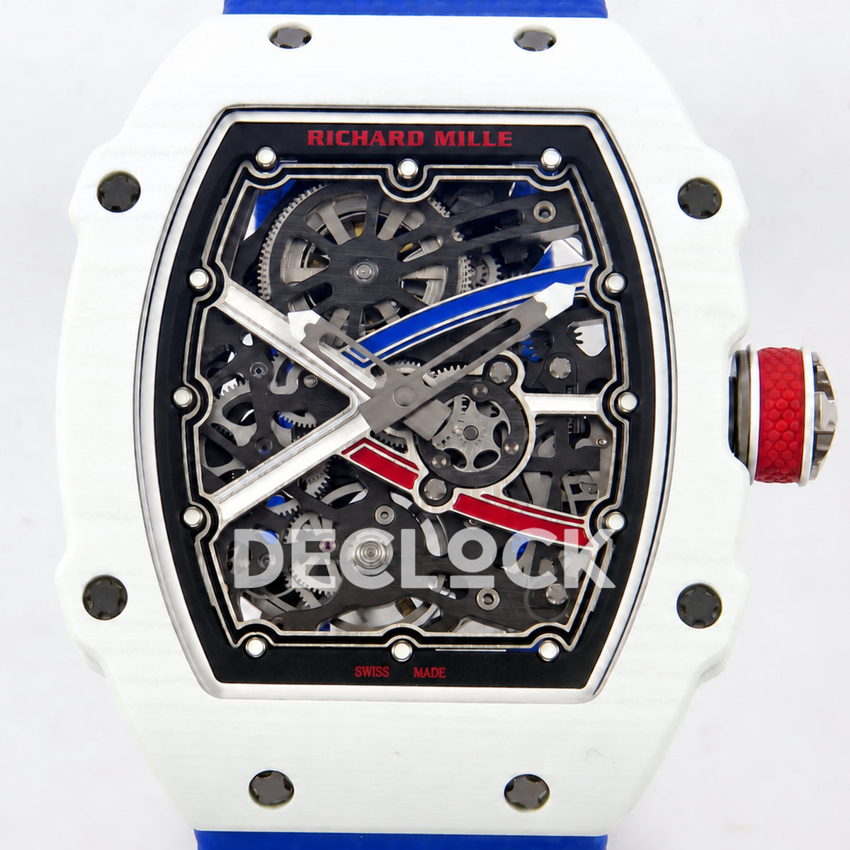 Richard Mille RM67-02 UMI V3 white NTPT France Miyota 9015 CRMA7 — front dial close up