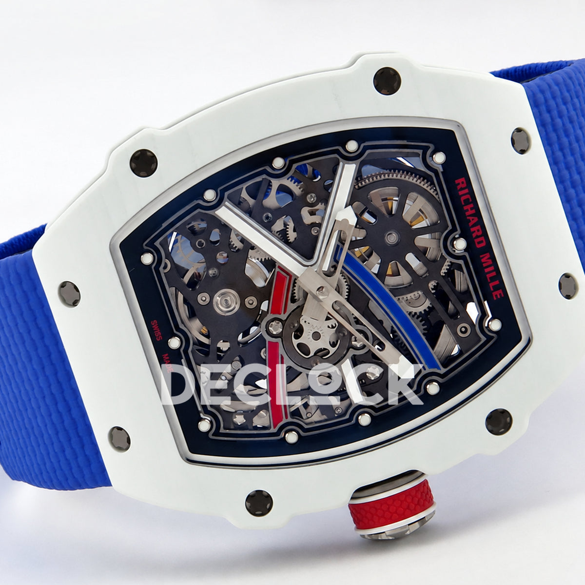 Richard Mille RM67-02 UMI V3 white NTPT France Miyota 9015 CRMA7 — full watch angled view