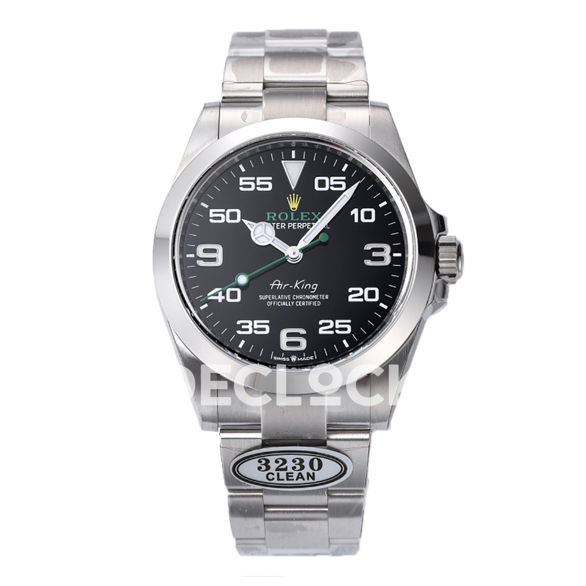 Rolex Air-King 126900 Clean black dial 40mm VR3230 replica - front view