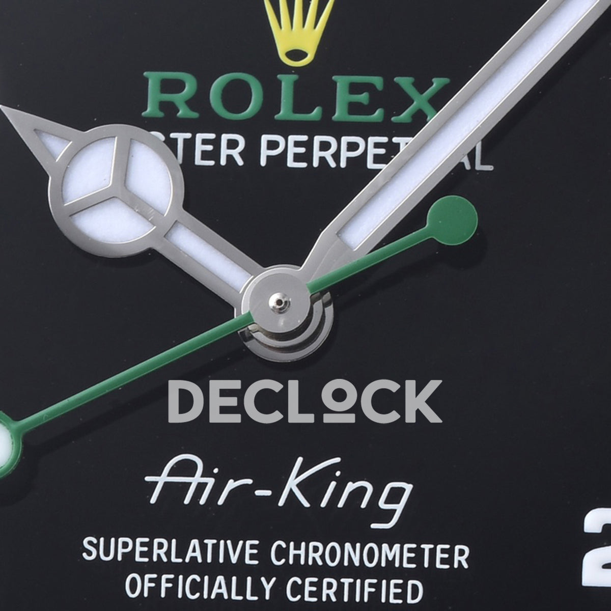 Rolex Air-King 126900 Clean black dial 40mm VR3230 replica - hands detail view