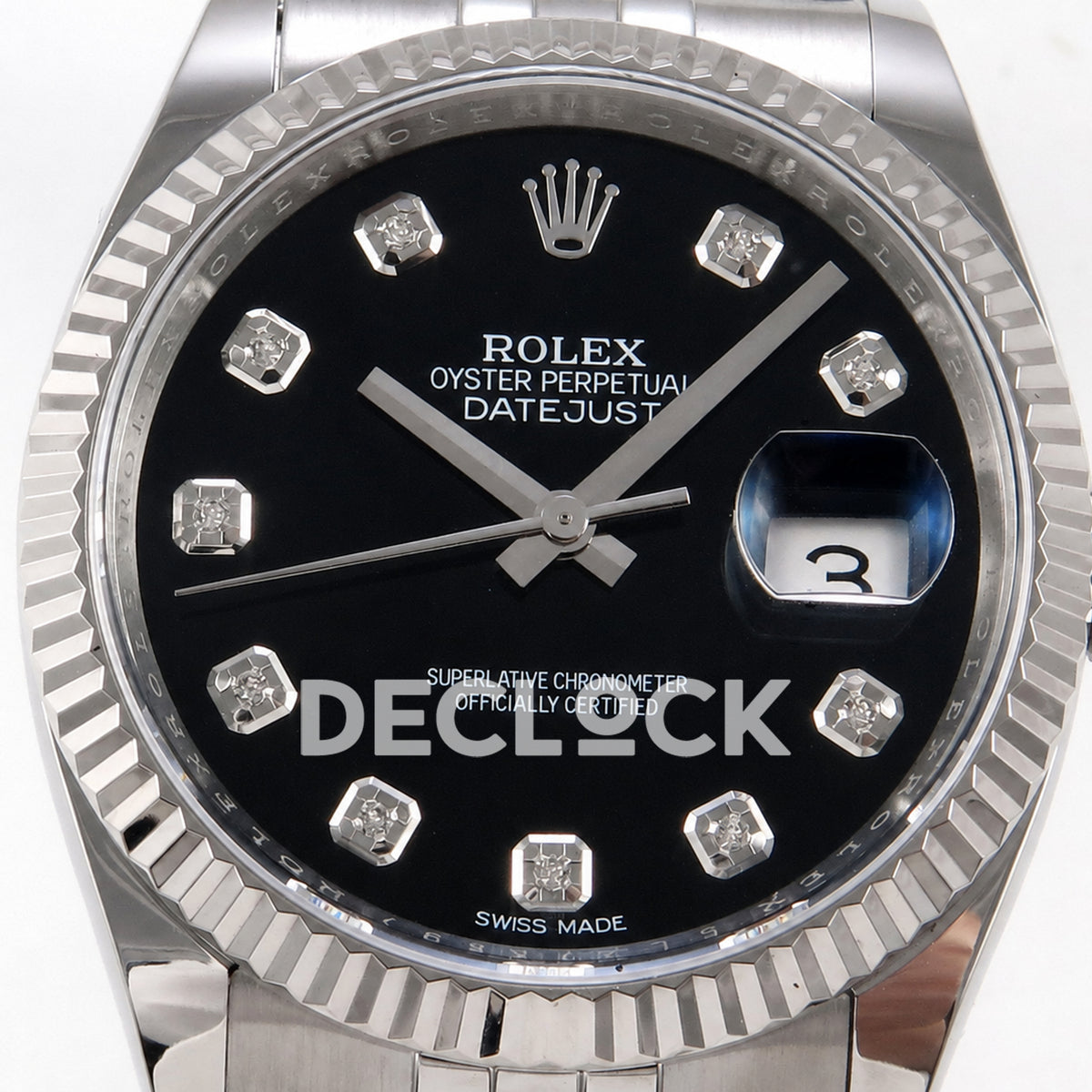 Rolex Datejust 36mm 116234 Black Diamond Dial JRF VR3135 Replica