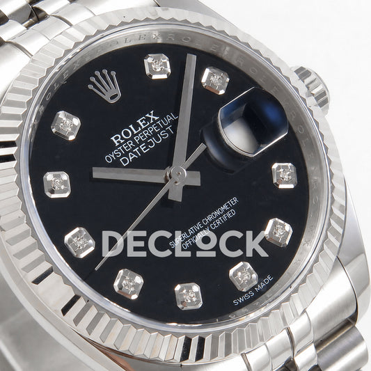 Rolex Datejust 36mm 116234 Black Diamond Dial JRF VR3135 Replica