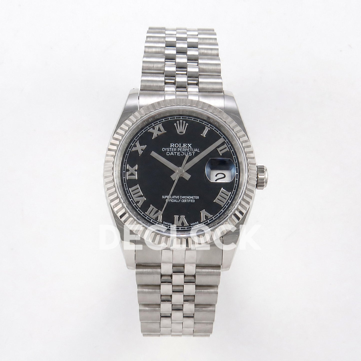 Rolex Datejust 36mm 116234 Black Roman Dial JRF VR3135 Super Clone