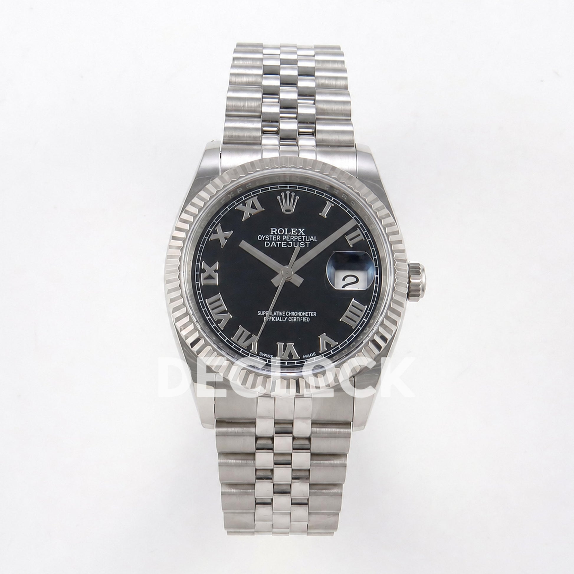 Rolex Datejust 36mm 116234 Black Roman Dial JRF VR3135 Super Clone