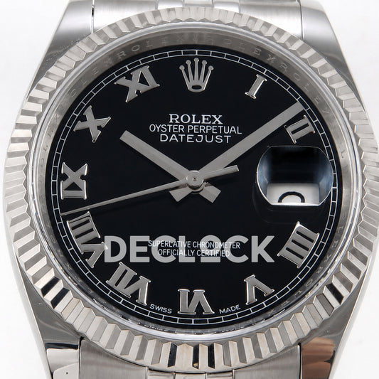 Rolex Datejust 36mm 116234 Black Roman Dial JRF VR3135 Super Clone