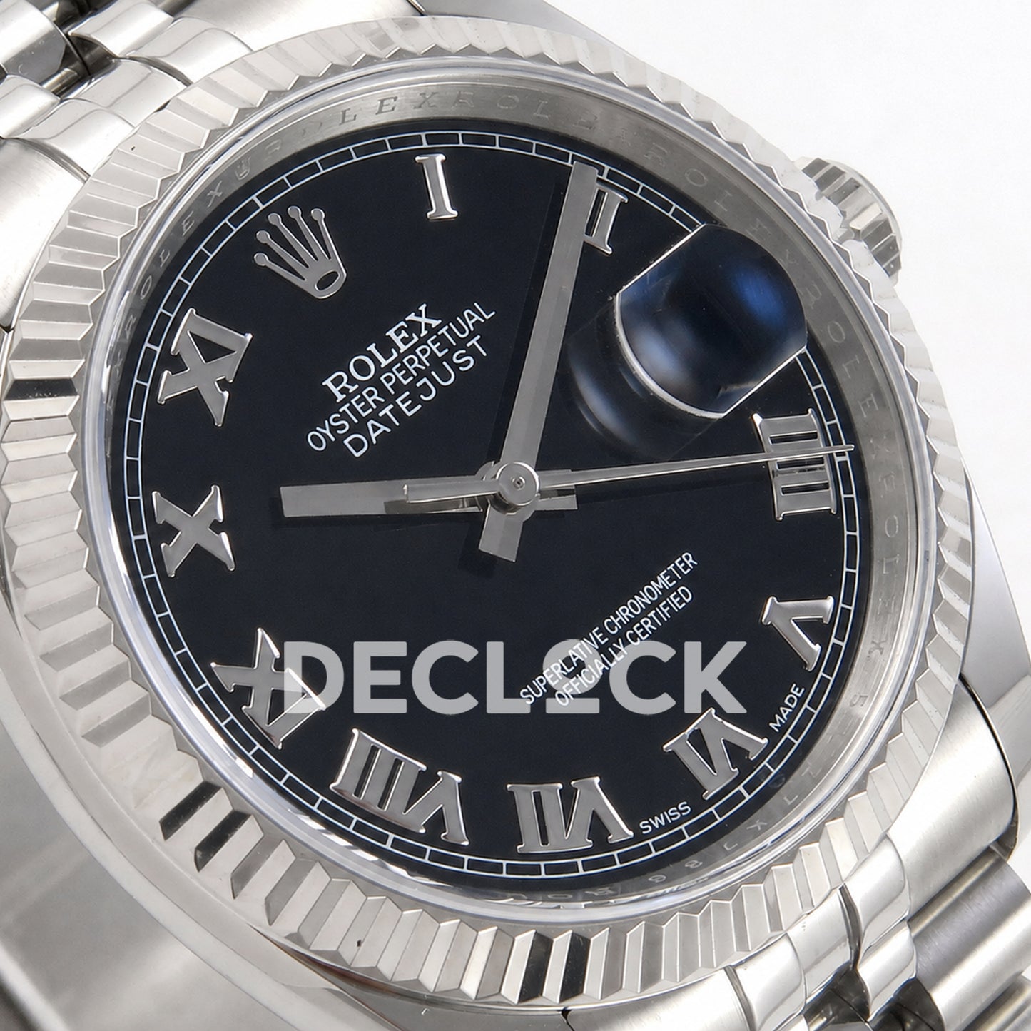 Rolex Datejust 36mm 116234 Black Roman Dial JRF VR3135 Super Clone