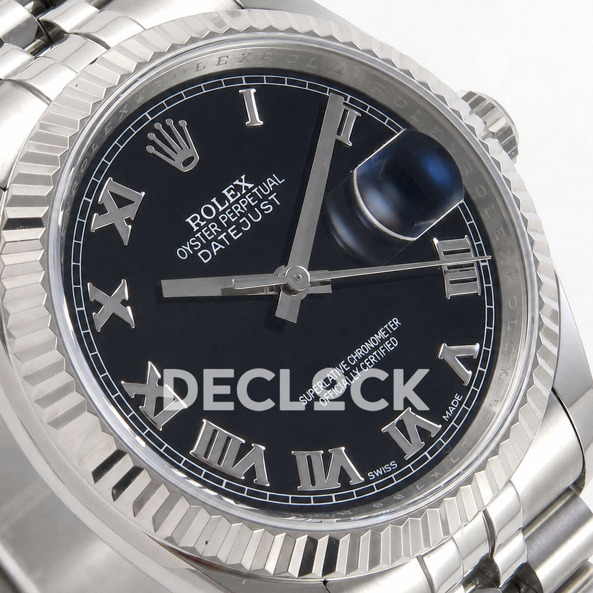 Rolex Datejust 36mm 116234 Black Roman Dial JRF VR3135 Super Clone