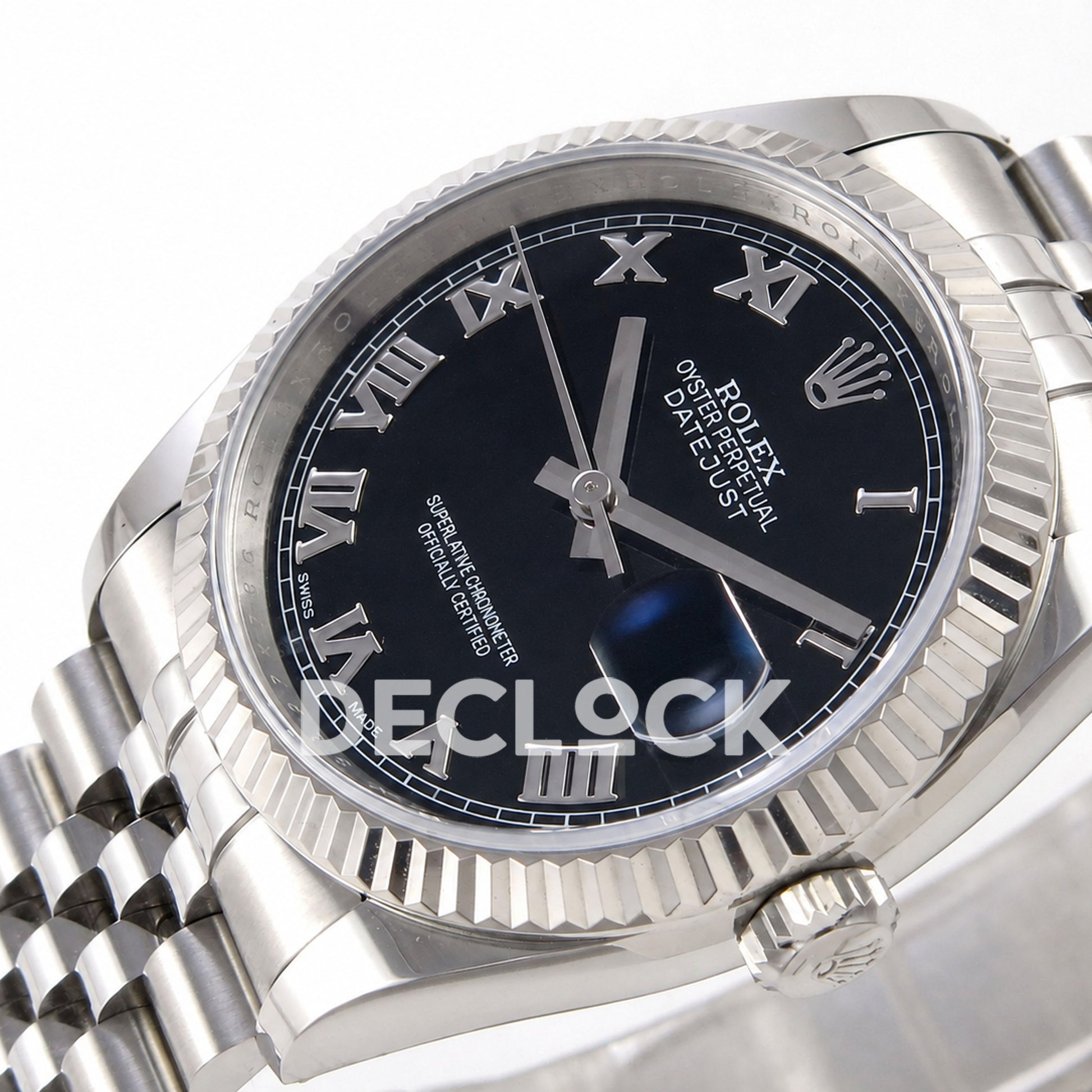 Rolex Datejust 36mm 116234 Black Roman Dial JRF VR3135 Super Clone