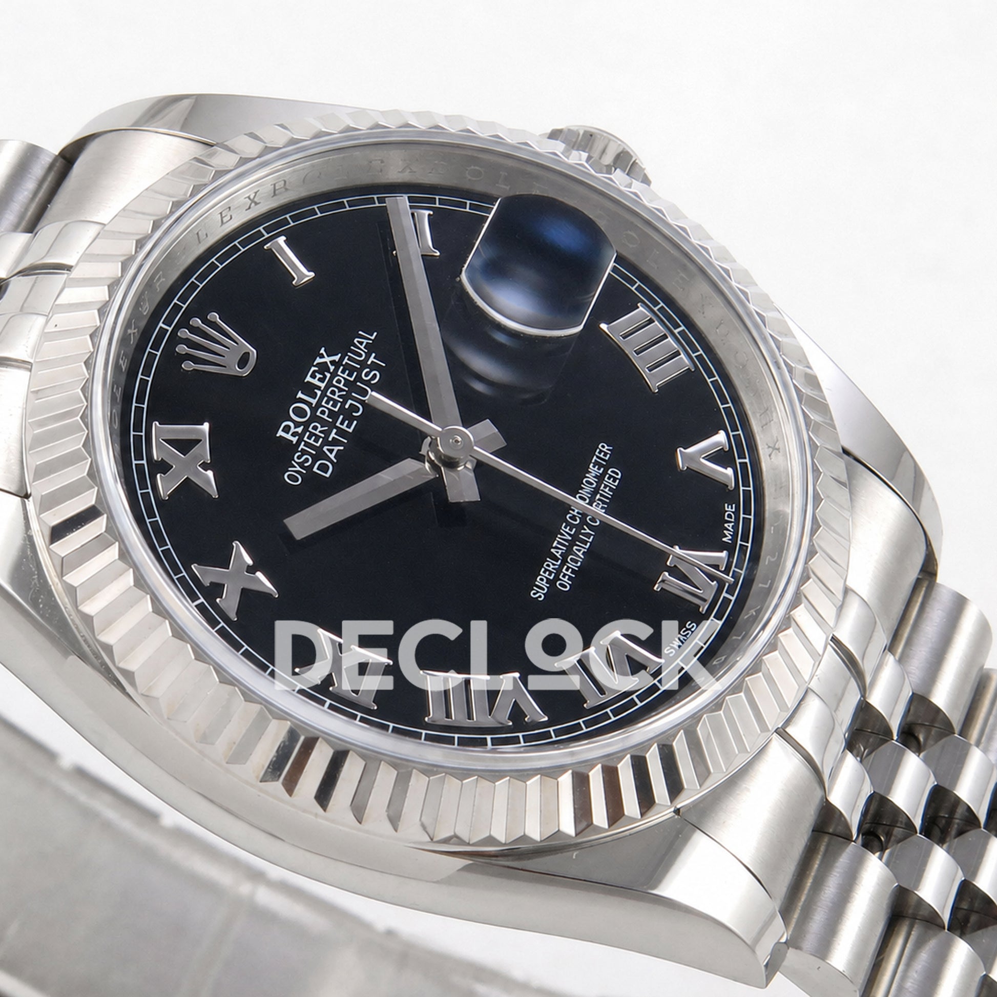Rolex Datejust 36mm 116234 Black Roman Dial JRF VR3135 Super Clone