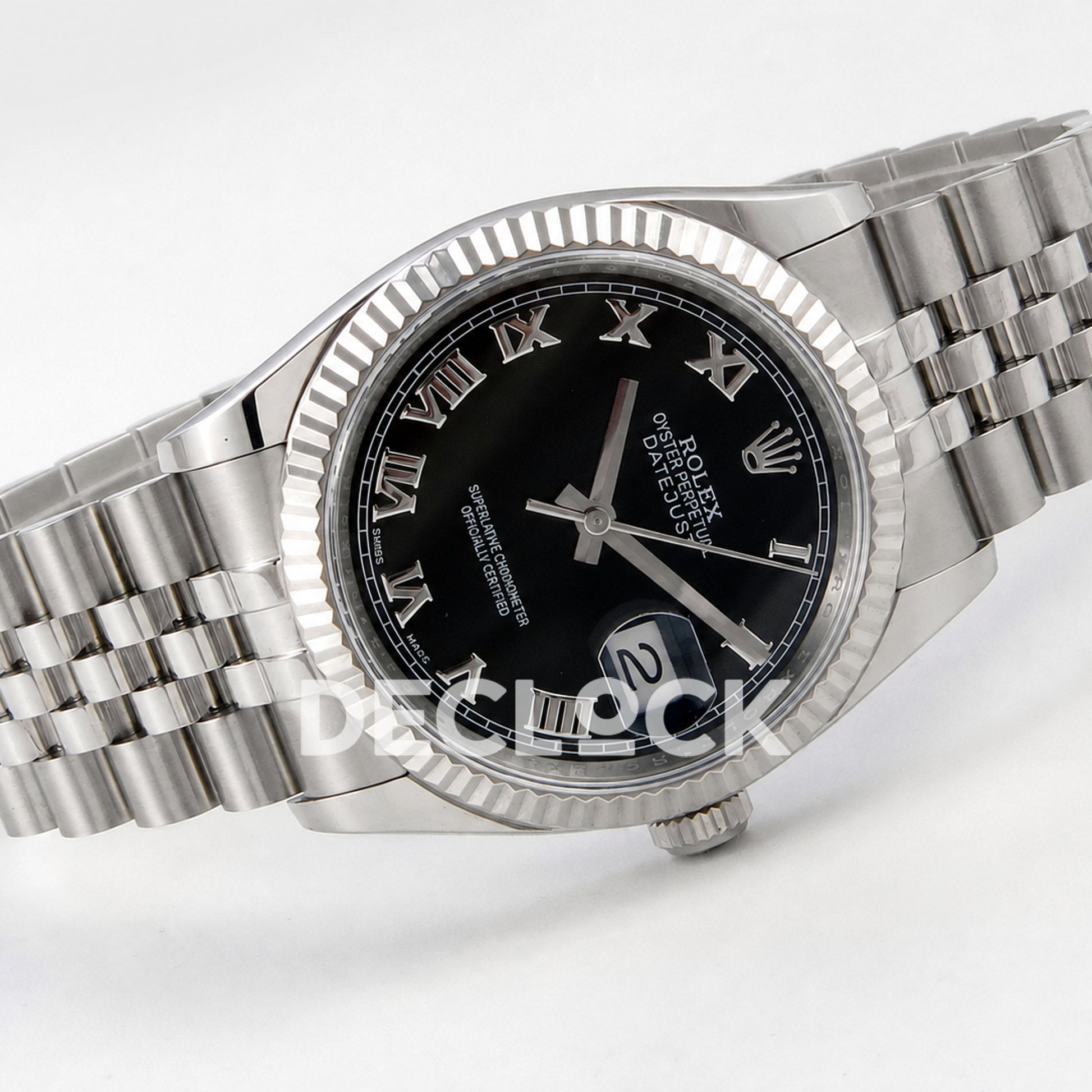 Rolex Datejust 36mm 116234 Black Roman Dial JRF VR3135 Super Clone