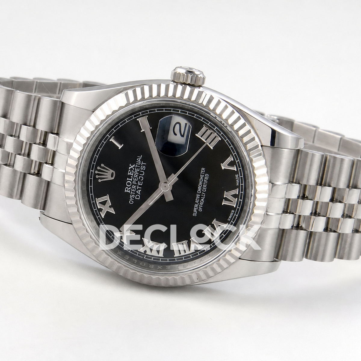 Rolex Datejust 36mm 116234 Black Roman Dial JRF VR3135 Super Clone
