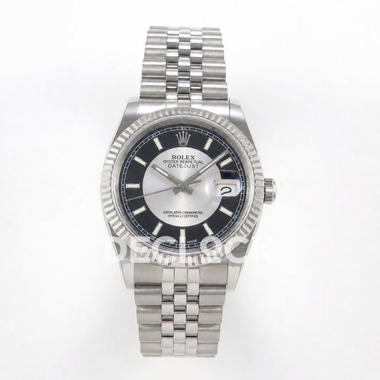 Rolex Datejust 36mm 116234 Black Silver Stick Dial JRF VR3135 Super Clone