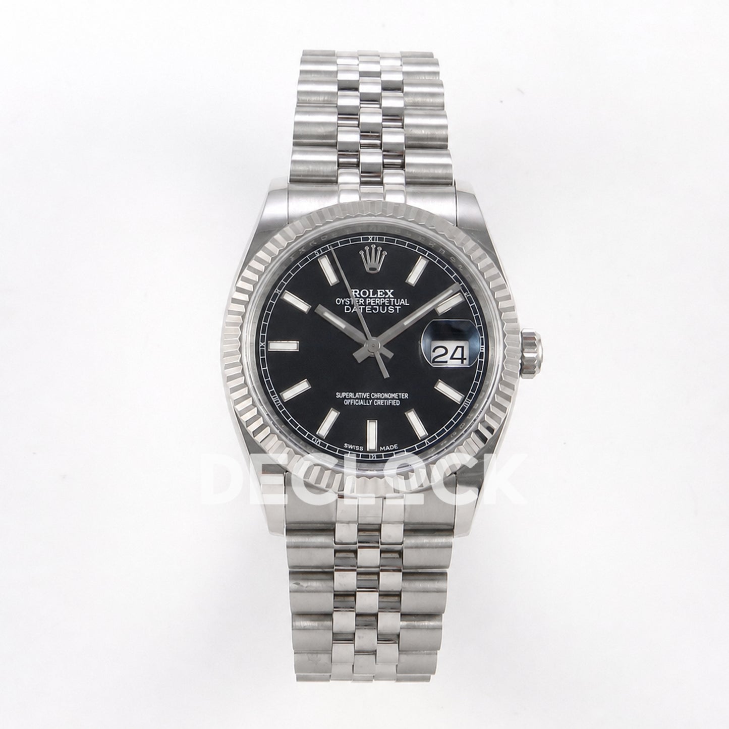Rolex Datejust 36mm 116234 Black Stick Dial JRF VR3135 Replica