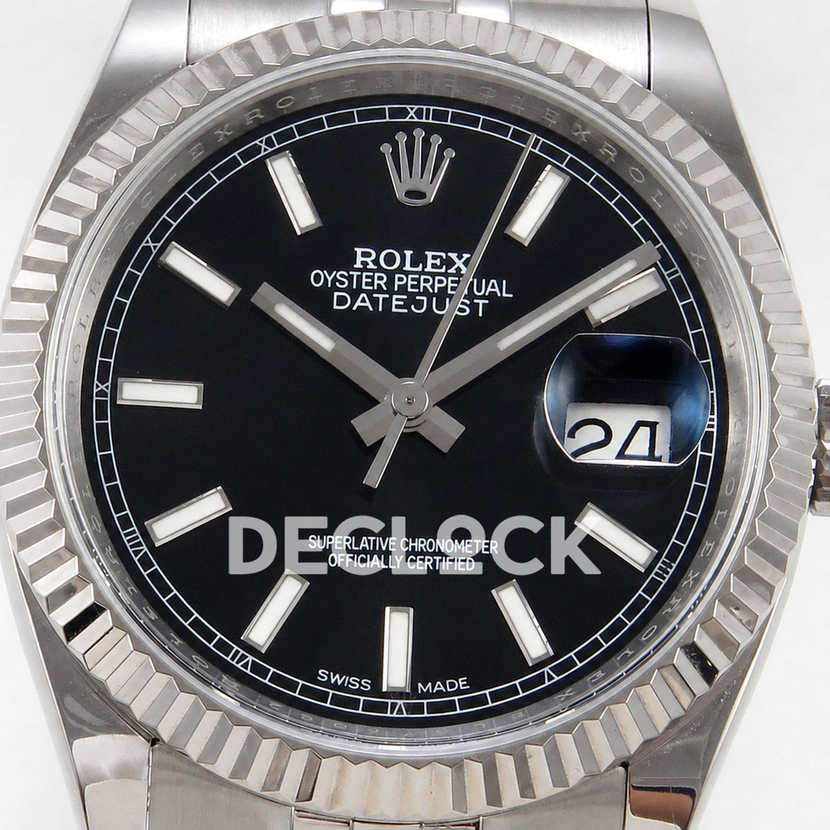 Rolex Datejust 36mm 116234 Black Stick Dial JRF VR3135 Replica