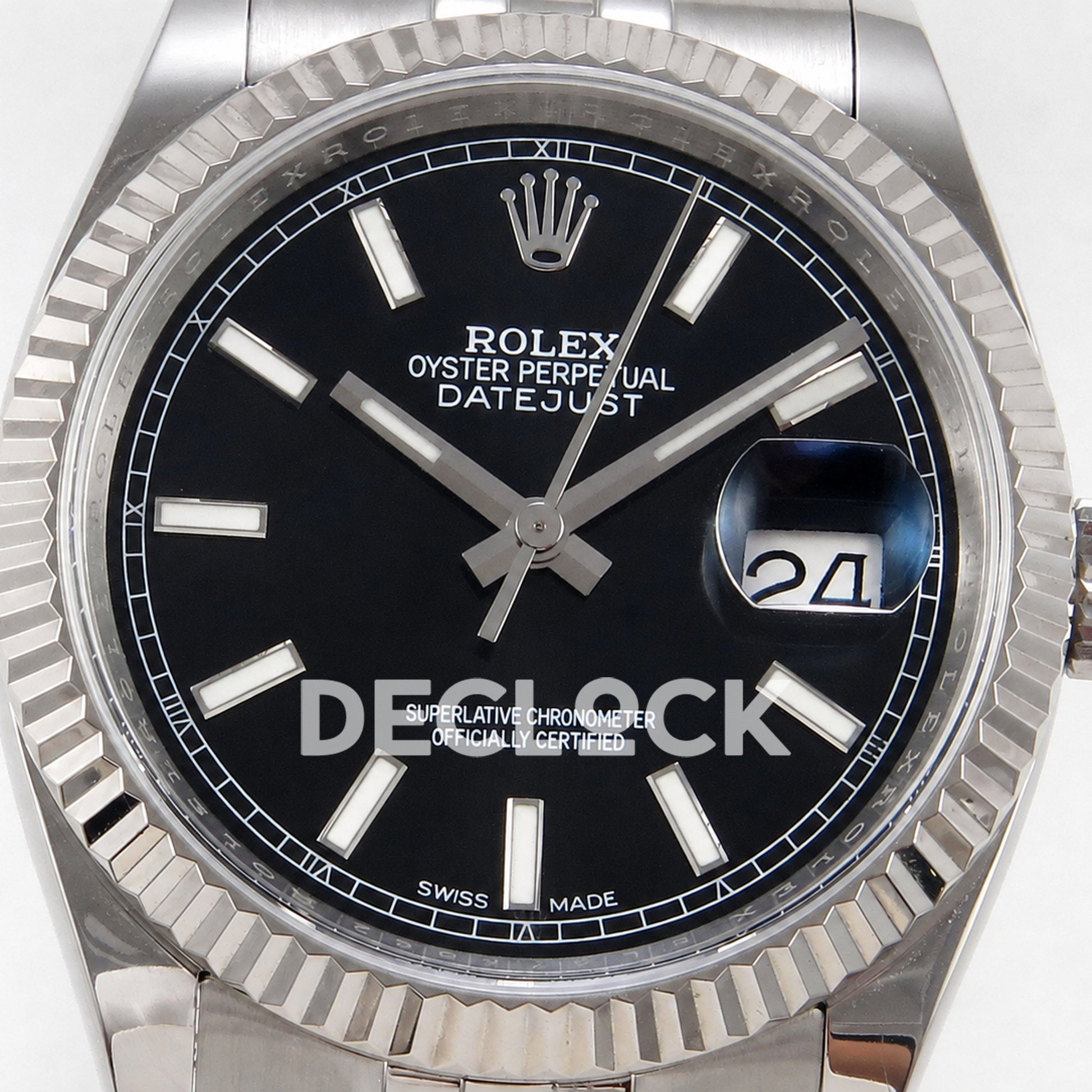 Rolex Datejust 36mm 116234 Black Stick Dial JRF VR3135 Replica