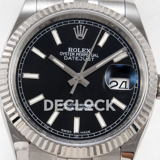 Rolex Datejust 36mm 116234 Black Stick Dial JRF VR3135 Replica
