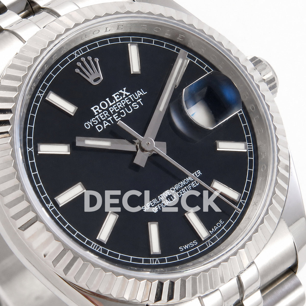 Rolex Datejust 36mm 116234 Black Stick Dial JRF VR3135 Replica