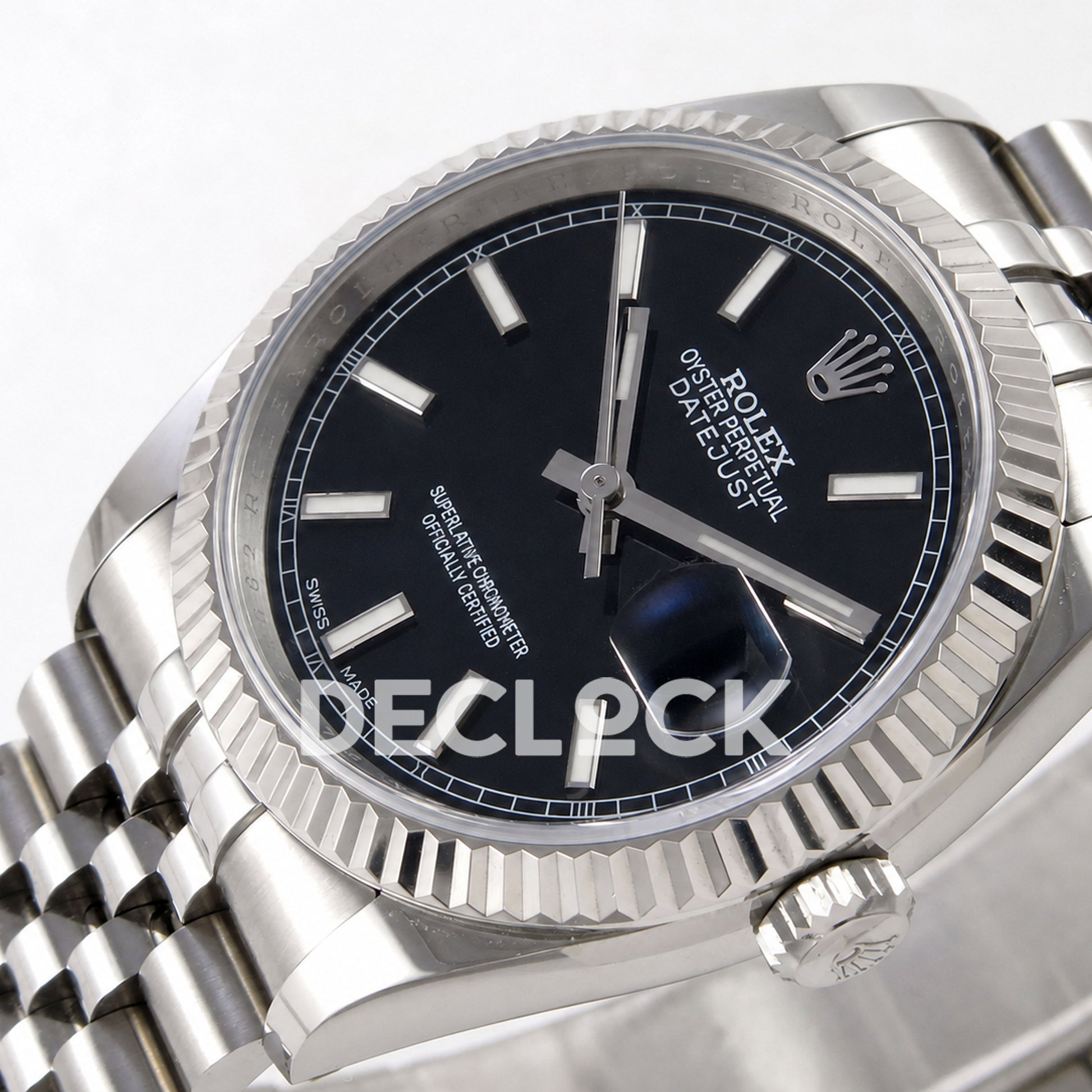 Rolex Datejust 36mm 116234 Black Stick Dial JRF VR3135 Replica