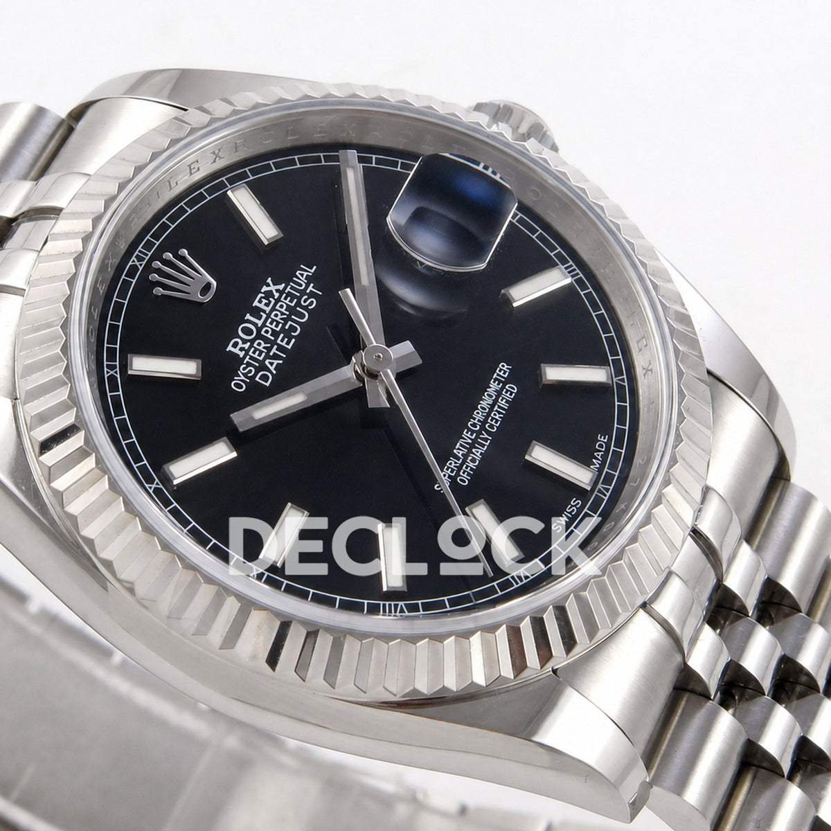 Rolex Datejust 36mm 116234 Black Stick Dial JRF VR3135 Replica