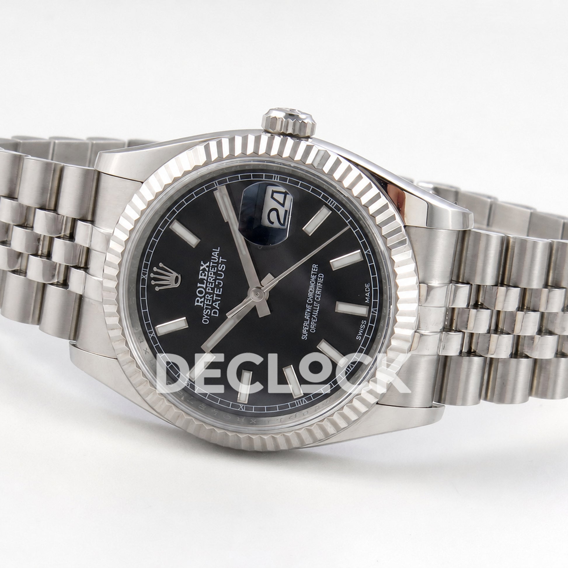 Rolex Datejust 36mm 116234 Black Stick Dial JRF VR3135 Replica