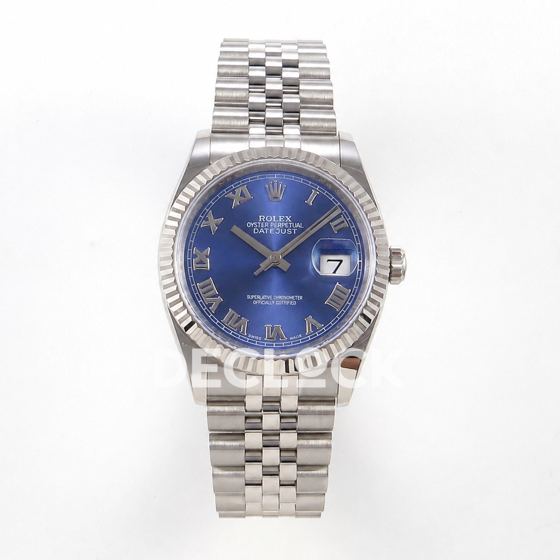 Rolex Datejust 36mm 116234 Blue Roman Dial JRF VR3135 Replica