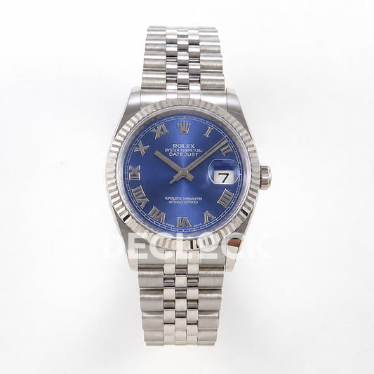 Rolex Datejust 36mm 116234 Blue Roman Dial JRF VR3135 Replica