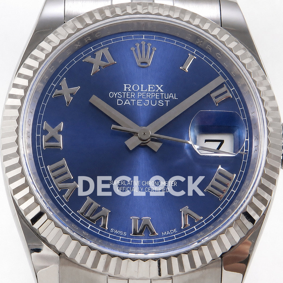 Rolex Datejust 36mm 116234 Blue Roman Dial JRF VR3135 Replica