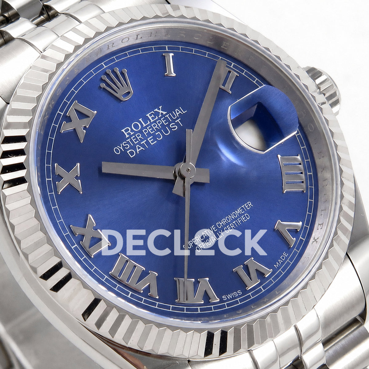 Rolex Datejust 36mm 116234 Blue Roman Dial JRF VR3135 Replica